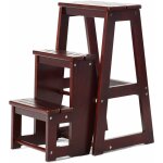 Costway - escabeau echelle pliant 3 marchepieds tabouret escamotable en bois de sapin taille déplié: ... Costway - escabeau echelle pliant 3 marchepieds tabouret escamotable en bois de sapin taille déplié: ...