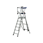 Matis�re - escabeau pirl - garde - corps articul� - hauteur max de travail 3, 45m - pirlf6 - p