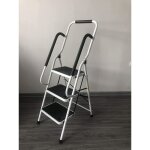 Dayplus ? escabeau pliant 3 marches ? �chelle antid�rapante avec main courante ? large p�dale pour nettoyage ...