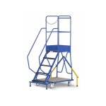 Escabeau roulant de 5 marches. hauteur de travail max. de 3. 10m - esrb05d1w