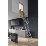 Escalier mural rtractable avec bouteille cm 80x100 h300 une pantographe pour soppalore