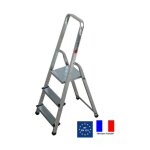 Escalux - escabeau m�nager de s�curit� aluminium 3 marches hauteur 2, 55 m - alumixte
