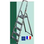 Escalux - escabeau m�nager de s�curit� aluminium 5 marches hauteur 2, 98 m - alumixte