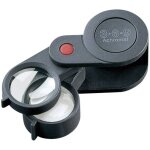 Eschenbach - 11869 loupe pliante grossissement: 3 x, 6 x, 9 x lentille: (ø) 23 mm noir Eschenbach - 11869 loupe pliante grossissement: 3 x, 6 x, 9 x lentille: (ø) 23 mm noir