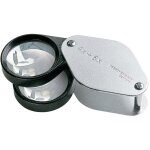 Eschenbach 1187 loupe pliante grossissement: 4 x, 6 x, 10 x lentille: () 27 mm