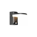 Esmee - led applique murale avec d�tecteur - 1 lumi�re - l 16. 5 cm - noir - moderne - �clairage ext�rieur ...