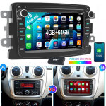 Essgoo - android 15 pour renault dacia duster dokker sandero lodgy logan carplay gps - 2 + 64g dab cam ...