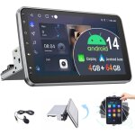 Essgoo - autoradio android 14 1din 10. 1 ecran pivotant 360�avec carplay gps bt wifi fm radio 2 + 64g ...