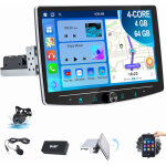 Essgoo - autoradio android 14 apple carplay gps navi bt rds 1 din �cran rotatif � 360� 2 + 32g dab + ...