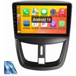 Essgoo - autoradio android 15 avec apple carplay pour peugeot 207 (2006 - 2015) gps wifi bt rds 2 + 64g ...