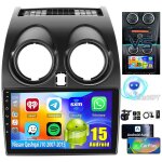 Essgoo - autoradio android 15 pour nissan qashqai j10 2007 - 2013, apple carplay - 2 + 32g dab + cam