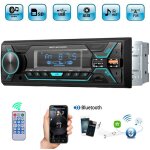 Essgoo - autoradio avec bluetooth bt mains libres 7 couleurs 1din lecteur mp3 usb sd fm cd aux