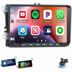 Essgoo - pour vw golf 5 6 passat touran tiguan autoradio 9' android 14 gps navi wifi carplay 2 + 32g ...