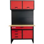 Holzmann - etabli d'atelier banc travail panneau outils et tiroir whl1200