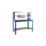 Etabli d'emballage, capacit� de charge 400 kg, 1445x910x760 mm, barre porte - rouleaux, table de travail ...