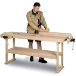 �tabli en bois 1340x500 mm ? trous pr� - perc�s pour serre - joints ? 4 crochets et 2 �taux � bois ? ...