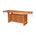 Outifrance - etabli bois de menuisier longueur 2m 6 tiroirs, 2 portes + 2 presses Outifrance - etabli bois de menuisier longueur 2m 6 tiroirs, 2 portes + 2 presses