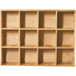 �tag�re 12 cases en bois pour figurines - organisateur vitrine avec panneau arri�re pour salon, chambre ...