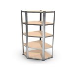 tagre d'angle polyvalente en mtal - charge lourde max 750kg - 180 x 90 x 45 cm - gris