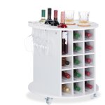 Relaxdays - etagère bouteilles de vin, design, à roulettes, 17 bouteilles, porte - bouteilles, rond, ... Relaxdays - etagère bouteilles de vin, design, à roulettes, 17 bouteilles, porte - bouteilles, rond, ...
