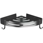 Etag�re de douche d'angle sans per�age en m�tal avec 2 crochets pour douche support antirouille autocollant ...