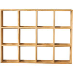 �tag�re � figurines en bois 12 cases, organisateur sans fond pour chambre, salon ou bureau, rangement ...