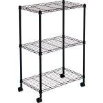 �tag�re de rangement � 3 niveaux a�r� et roues catterhouse klaus 80 - 56x35x80 cm charge lourde 105 kg ...