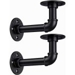 Etag�re en tube pour plomberie industrielle, 2 pi�ces support d'�tag�re de tuyau, supports d'�tag�re ...