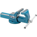 Etau parall�le avec support pour fixation de m�choires de serrage orientables et interchangeables, larg. ...