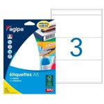 Etiquettes adh�sives 64 x 133 mm agipa 114024 - pochette de 48