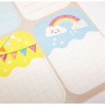 �tiquettes adh�sives scolaires - global gift - licorne et nuage - 16 pi�ces - rose - multi - usages