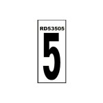 Étiquette adhésive standard numéro 5 4, 6x14 pvc glasspack 0. 4rd53505 Étiquette adhésive standard numéro 5 4, 6x14 pvc glasspack 0. 4rd53505