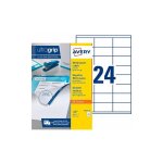 Avery - etiquette adresse jet d'encre et laser 70 x 35 mm 3422 - 100 blanche - boîte de 2400 Avery - etiquette adresse jet d'encre et laser 70 x 35 mm 3422 - 100 blanche - boîte de 2400