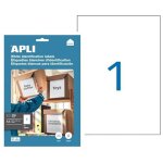 Etiquettes adresse jet d'encre, laser et copieur 210 x 297 mm apli blanche - bo�te de 10