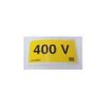 Catu - etiquette autocollante de signalisation pvc jaune marquage noir '400v' longueur 50mm (à l'unité) ... Catu - etiquette autocollante de signalisation pvc jaune marquage noir '400v' longueur 50mm (à l'unité) ...