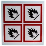 Etiquette danger ' ghs flammable ' ( prix pour 1 )