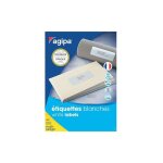 Etiquettes opaques multi usages 199, 6 x 289, 1 mm agipa 102418 blanches - boite de 100