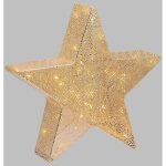 toile lumineuse 5 pointes mtal perfor couleur champagne brillant, 30 led lotti