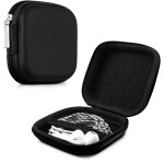 �tui pour �couteurs - pochette de protection rigide zipp�e pour �couteurs - noir