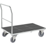 Eurokraftpro - eurokraft pro, chariot plate - forme, barre de pouss�e tubulaire