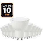 Europalamp - 10 ampoules gu10 5w eq. 40w blanc froid 6000k haute luminosité Europalamp - 10 ampoules gu10 5w eq. 40w blanc froid 6000k haute luminosité