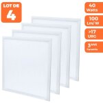 Europalamp - 4 dalles led premium ultra slim 600x600 40w blanc froid 6000k