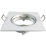 Europalamp ? support encastrable orientable carr� blanc ? pour spots led et halog�nes ? diam�tre de per�age ...