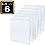 6 dalles led 600x600 40w blanc neutre 4000k haute luminosit -