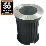 Europalamp - lot 30 spots encastrable de sol rond inox 304 exterieur ip65 gu10 Europalamp - lot 30 spots encastrable de sol rond inox 304 exterieur ip65 gu10