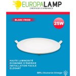 Europalamp ? spot encastrable led rond extra - plat 24w ? blanc froid 6000k ? �conomie d'�nergie jusqu'� ...