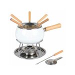 Service à fondue émaillé blanc 12 pcs eva Service à fondue émaillé blanc 12 pcs eva
