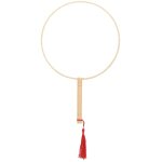 �ventail de cour royale vintage chinois - peinture artistique diy � main blanche cadeau