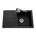 Aquatop - vier de cuisine noir majorque - l 810 x l 500 x p 210 mm - sous - meuble 50 cm Aquatop - vier de cuisine noir majorque - l 810 x l 500 x p 210 mm - sous - meuble 50 cm