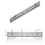Evotrade - pour module de 450 mm - barre rail profil� universelle en acier - guide de montage pour �l�ments ...